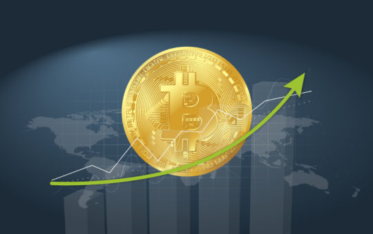 Đường cong tăng trưởng logarit biểu thị giá Bitcoin ở mức $170K vào năm 2028
