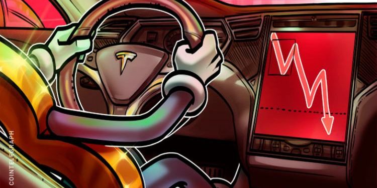 Giá bitcoin giảm xuống dưới 40 nghìn đô la khiến Tesla mất gần 100% lợi nhuận từ BTC