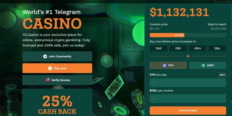 TG.Casino: Gamblefi tiền điện tử hoàn tiền 25% hàng tuần, presale vượt mốc 1 triệu USD