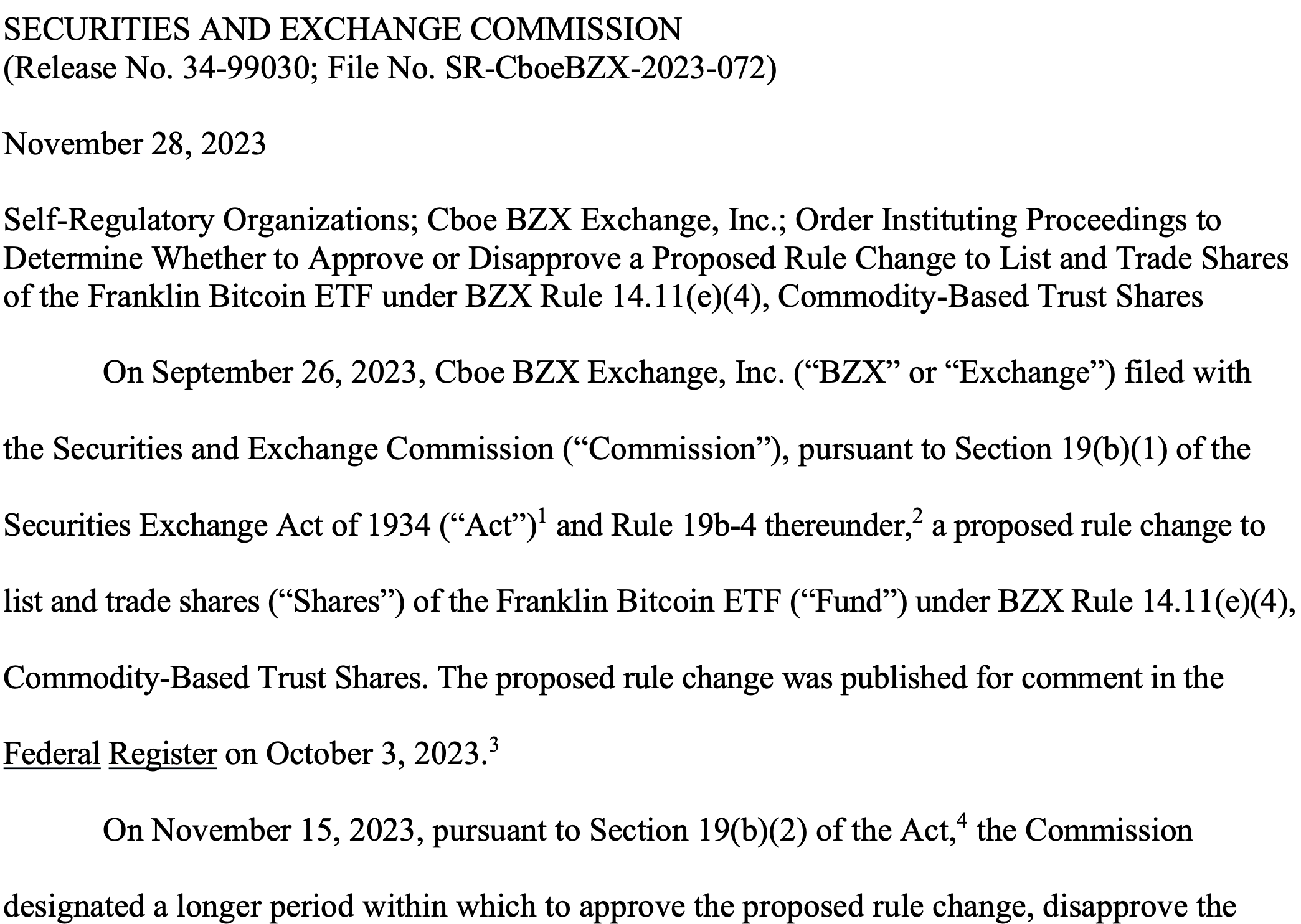 SEC tìm kiếm ý kiến ​​đóng góp của công chúng về Bitcoin ETF của Franklin Templeton và Hashdex