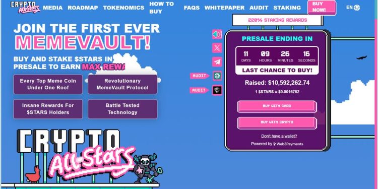 Crypto All-Stars huy động 10,6 triệu USD nhờ ICO tăng trưởng nhanh, đang bước vào hai tuần cuối cùng – Đầu tư ngay trước khi cháy hàng