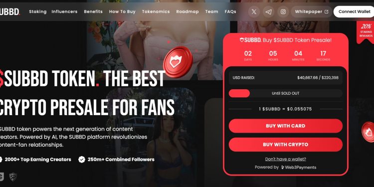 Nền tảng AI đột phá gọi vốn 100K USD trong vài phút – Presale Token SUBBD đã mở bán